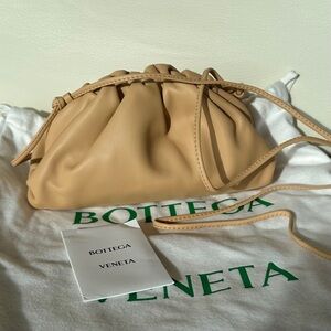 Bottega Veneta Mini Pouch Clutch in Almond in Perfect Condition
